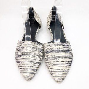 Vince Black and White Nina d’Orsay Flats 10.5